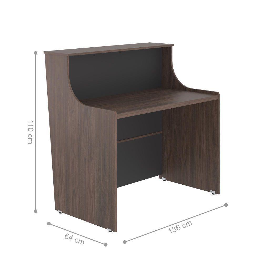 Balcao De Atendimento 1.36 Nidoram Freijo Preto - 2