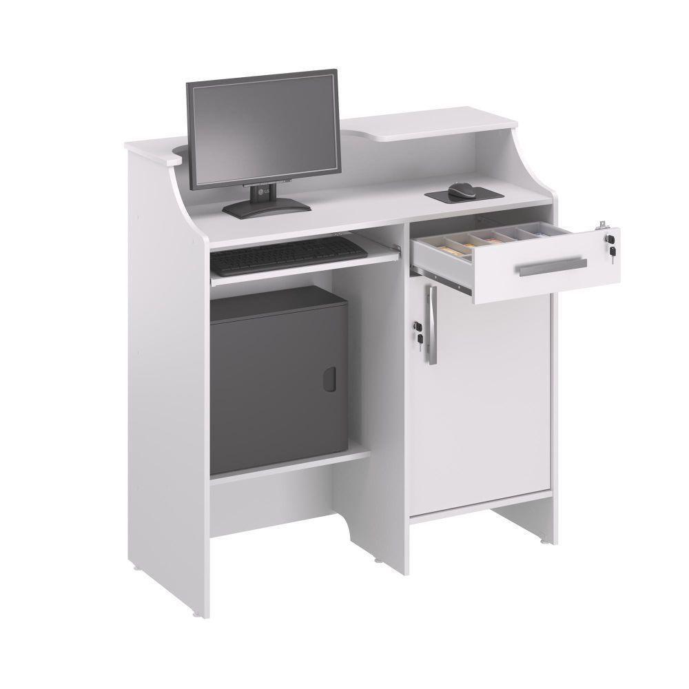 Balcão De Atendimento Loja Petshop Recepção Farmácia Com Gaveta - 4