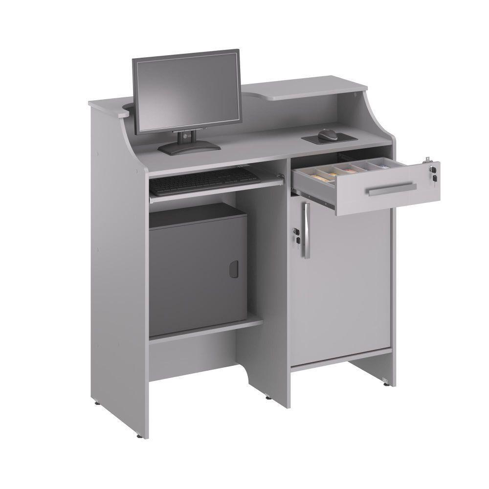 Balcao Caixa Stamp Com Gaveta Cinza - 2