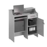 Balcao Caixa Stamp Com Gaveta Cinza