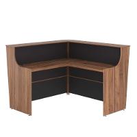 Balcao Para Recepção Em L Fever Noce Preto - 1