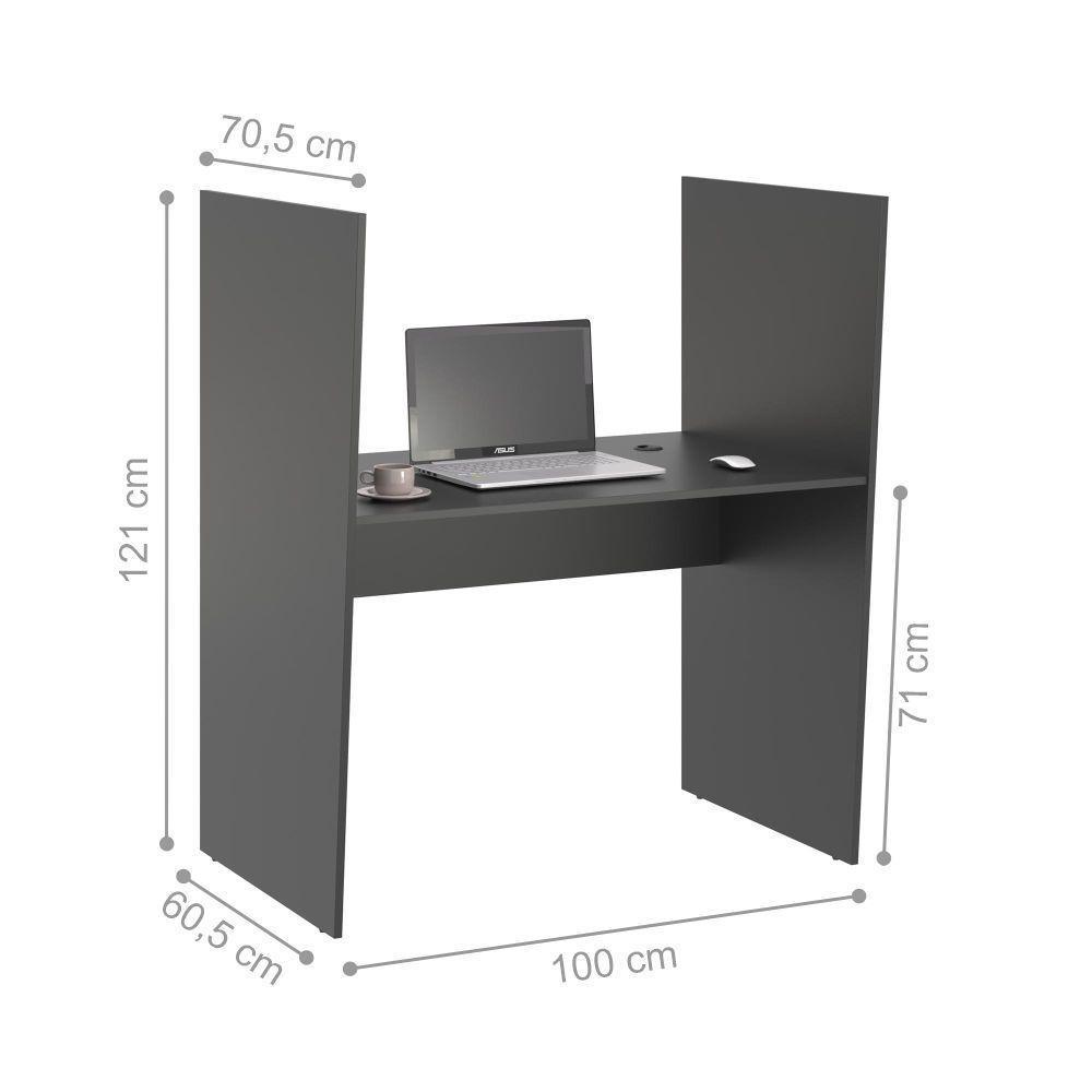 Balcao De Atendimento 1 Lugar Mixer Preto Onix - 2