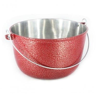 Caldeirão Alumínio Alça Galvanizada Vermelho 18Cm