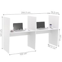 Mesa De Atendimento 2 Lugar Roma Branco - 5