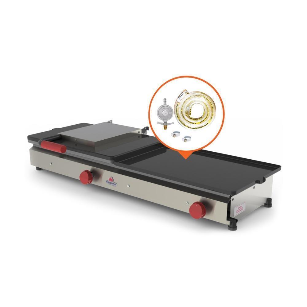 Kit - Sanduicheira Dupla 1 Prensa Gigante Gás Pr-950gn + Kit Gás - Progás - 1