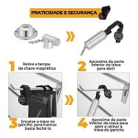 Kit Trava De Segurança Anti-Furto Para Gancho Expositor Stop Lock 12Unid + 1 Chave - Gshield - 2