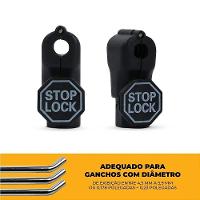 Kit Trava De Segurança Anti-Furto Para Gancho Expositor Stop Lock 12Unid + 1 Chave - Gshield