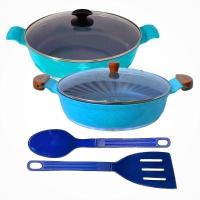 Jogo Frigideiras Antiaderente Em Cerâmica Aaeam 30Cm T01 N08 - 1