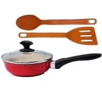 Frigideira Vermelha Antiaderente Marmorizado Talher 05 Cb 16 - 1