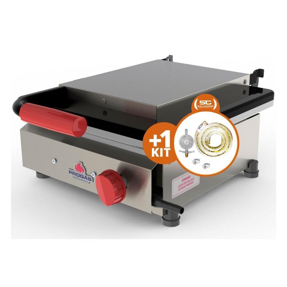 Kit - Sanduicheira Grill Gás Pr-350g + Kit Gás - Progás - 1