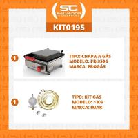 Kit - Sanduicheira Grill Gás Pr-350g + Kit Gás - Progás - 2