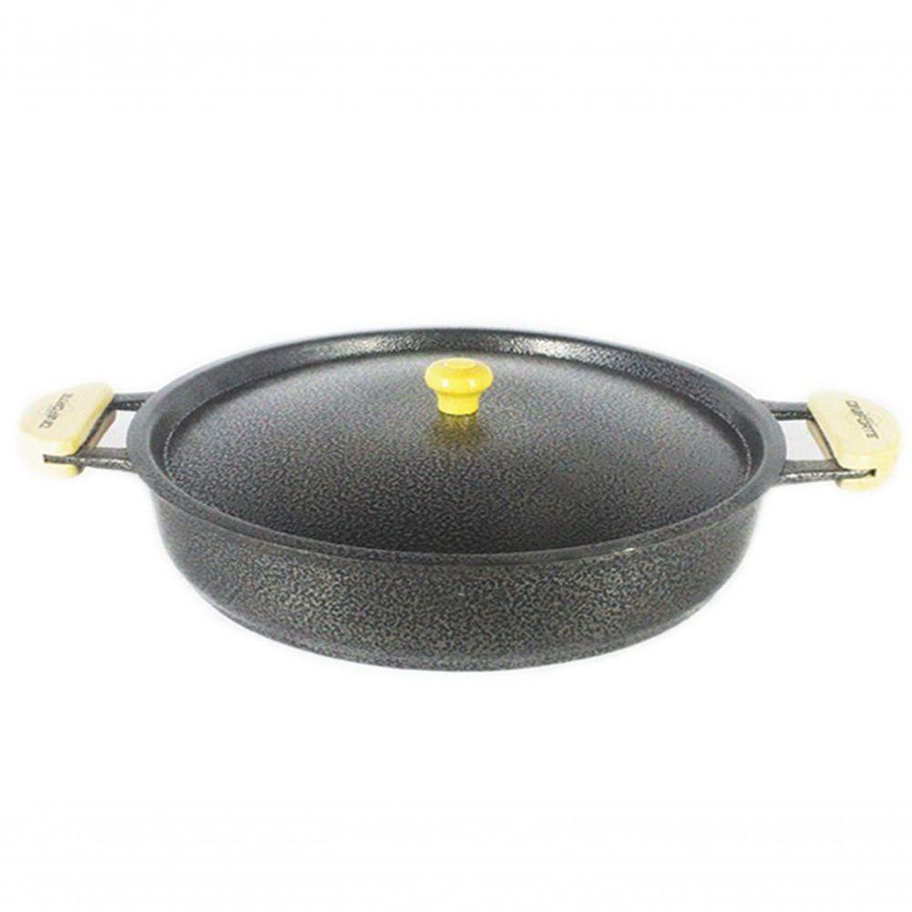 Frigideira Alumínio Craqueada Alça Meia Lua 30Cm Preto - 1