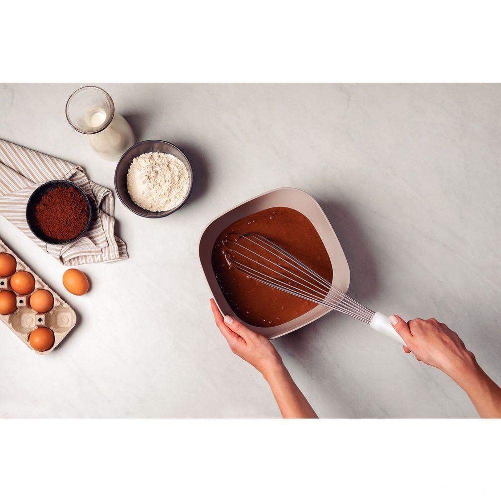 Batedor Manual Tramontina Profissional Em Aço Inox Com Cabo Em Polipropileno Branco 45 Cm Tramontina - 2