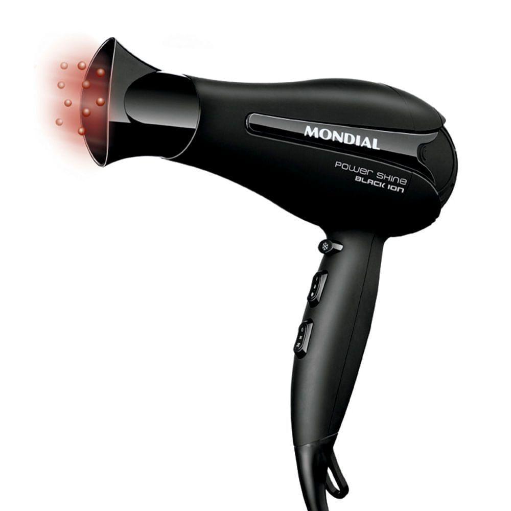 Secador de Cabelos Mondial Power Shine Black SC-13 Preto 127V - 3