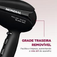 Secador de Cabelos Mondial Power Shine Black SC-13 Preto 127V