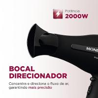 Secador de Cabelos Mondial Power Shine Black SC-13 Preto 127V - 6