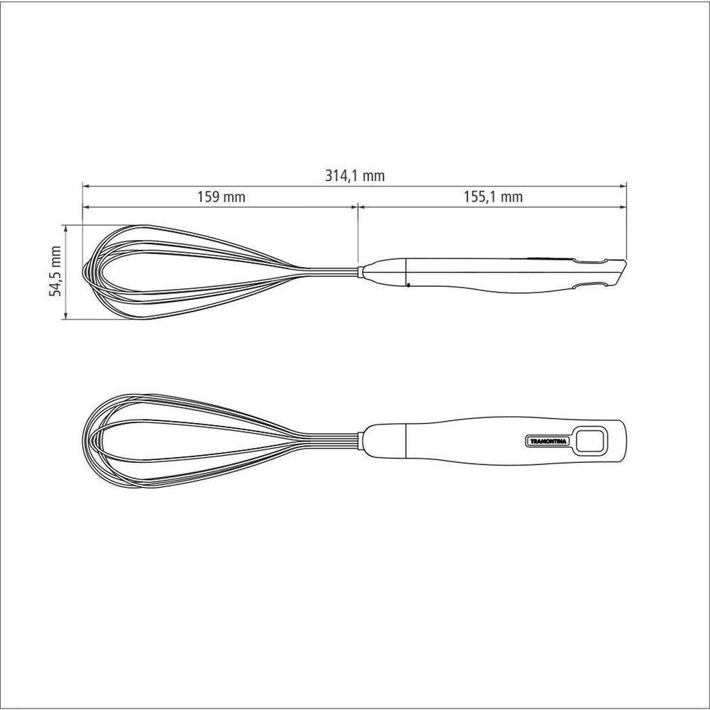 Batedor Manual Tramontina Verano Com Hastes Em Aço Inox E Cabo De Polipropileno ônix Tramontina - 5