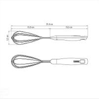 Batedor Manual Tramontina Verano Com Hastes Em Aço Inox E Cabo De Polipropileno ônix Tramontina - 3