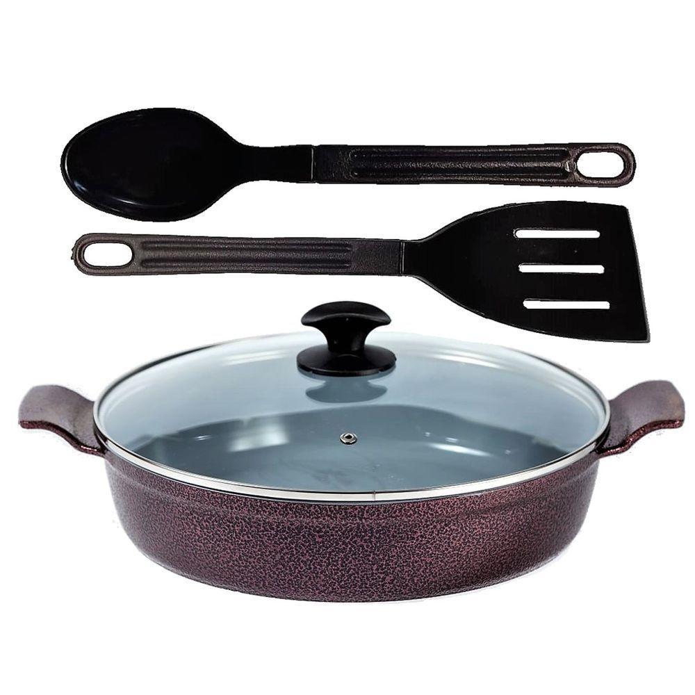 Frigideira Cereja Antiaderente Em Cerâmica Talher 02 Aa 30Cm - 1