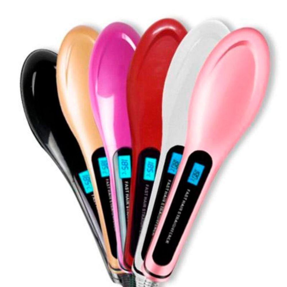 Escova Mágica Alisadora Eletrônica Magic Hair Rosa - 2