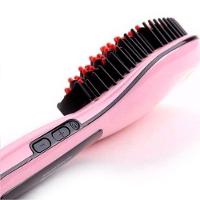 Escova Mágica Alisadora Eletrônica Magic Hair Rosa - 13