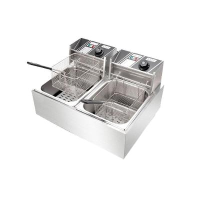 Fritadeira Elétrica 2 Cubas Aço Inox 12 Litros 220V 5000W