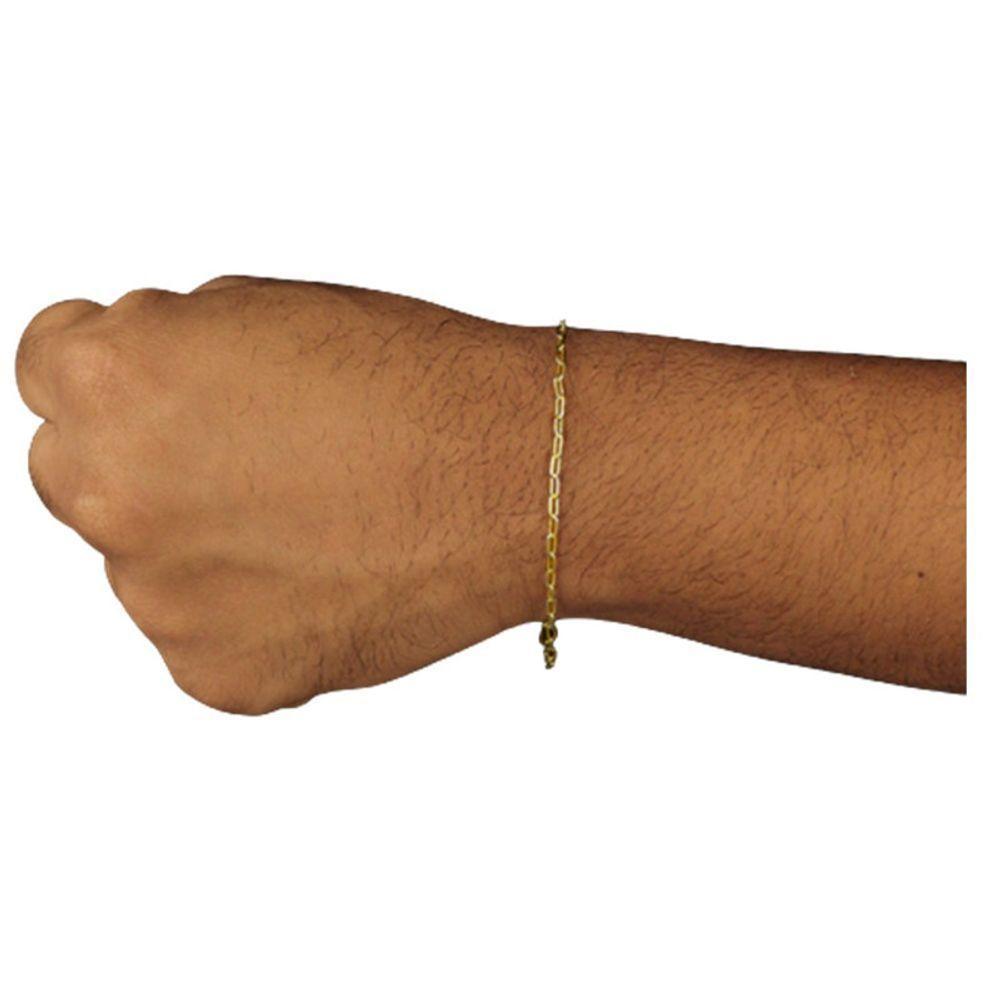 Pulseira Tijolin Quina 1Mm Nao Descasca Pusera Moeda Antiga - 1