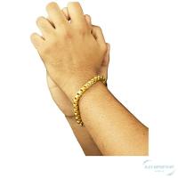 Pulseira De Cubinho Elo Duplo 6Mm Moeda Antiga Nao Enferruja - 2