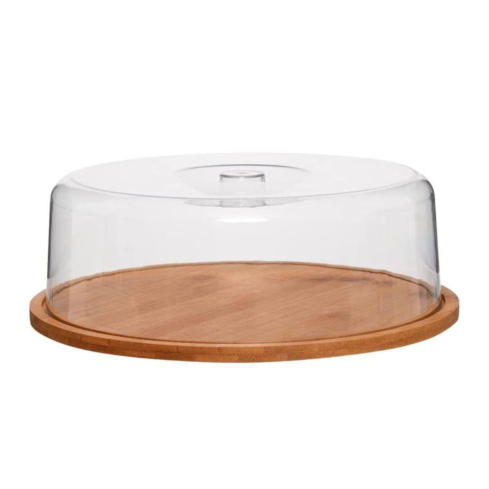 Prato Com Cúpula Em Bambu Ecokitchen 27,5x9cm Mimo Style - 1