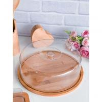 Prato Com Cúpula Em Bambu Ecokitchen 27,5x9cm Mimo Style