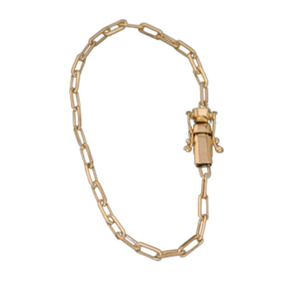 Pulseira Cart Fecho Lateral Pusera Moeda Antiga Estilosa 4Mm - 1