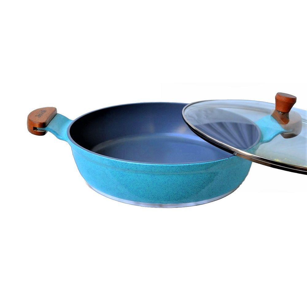 Frigideira Azul Turquesa Antiaderente Cerâmica Javali Am30Cm - 2