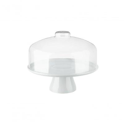 Boleira Grande Cake Com Cúpula 32 X 32 X 26,7 Cm Branco Coza