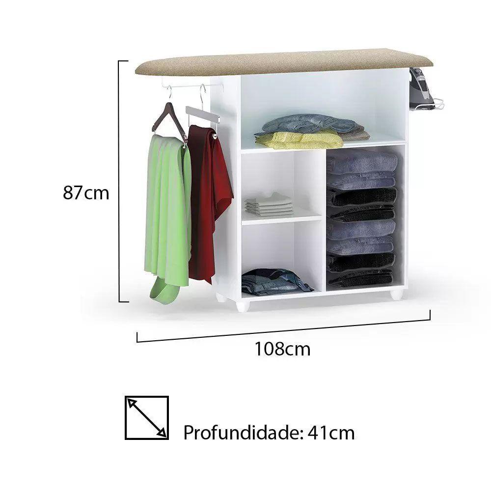 Armário Com Tábua De Passar Mariana Branco - 2