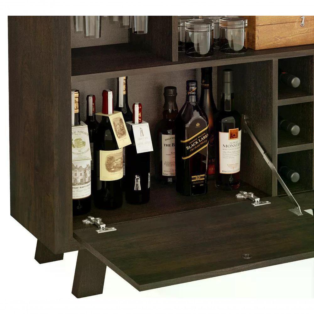 Adega Bar Com Suporte Para Taças Ad5002 Rustico Rustico - 2