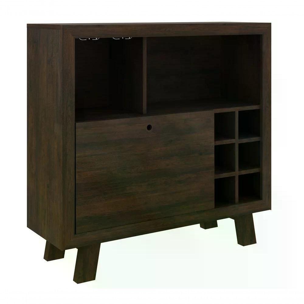 Adega Bar Com Suporte Para Taças Ad5002 Rustico Rustico - 6