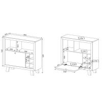 Adega Bar Com Suporte Para Taças Ad5002 Rustico Rustico - 5