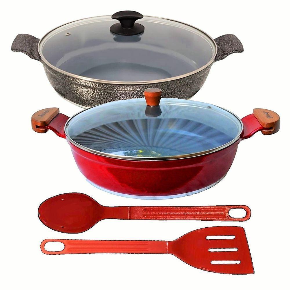 Jogo Frigideiras Antiaderente Em Cerâmica Aaeam 30Cm T03 N02 - 1