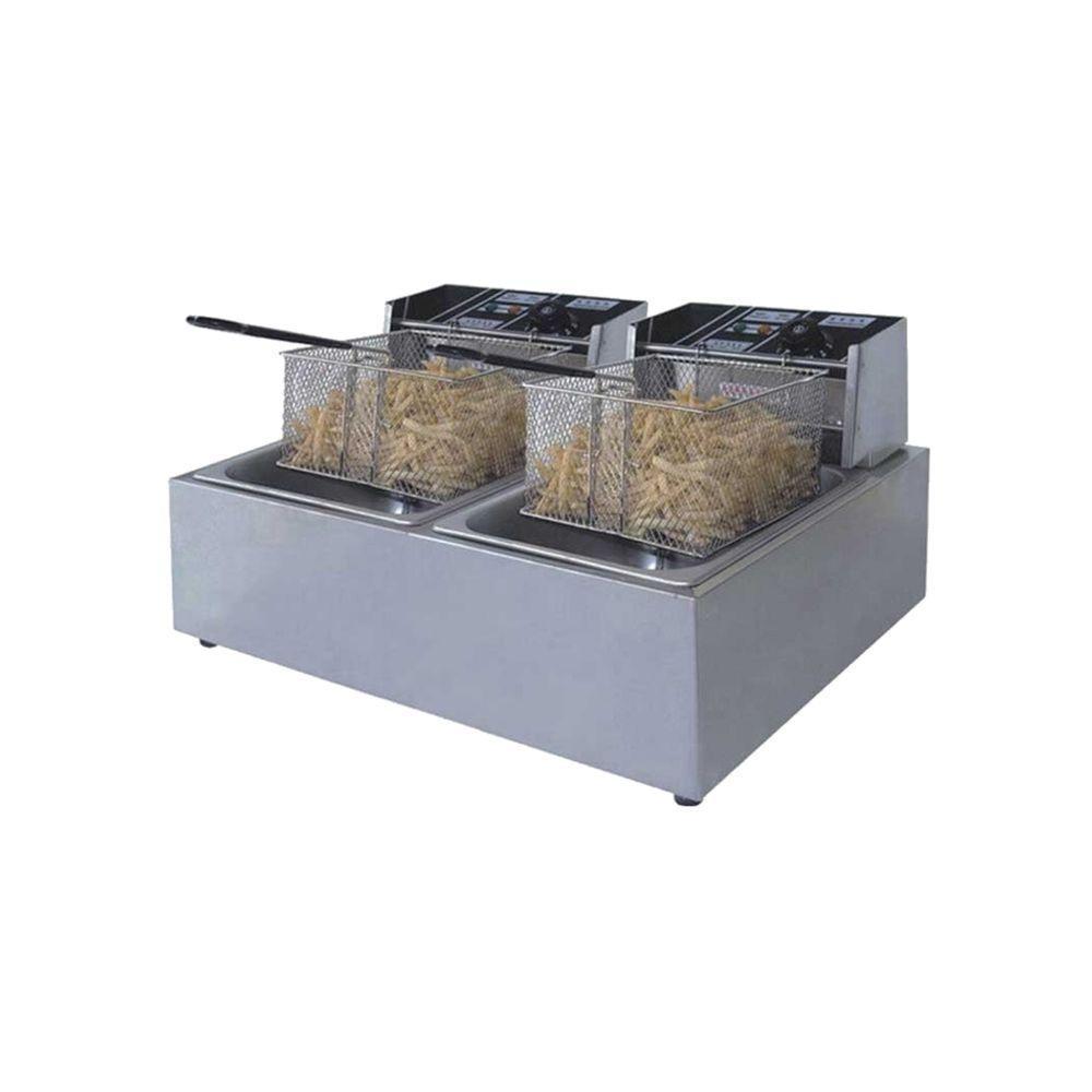 Fritadeira Elétrica 2 Cubas Aço Inox 10 Litros 110V 3600W - 5