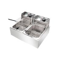 Fritadeira Elétrica 2 Cubas Aço Inox 10 Litros 110V 3600W - 1