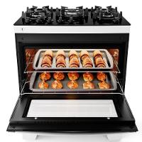 Fogão 5 Bocas Branco Com Mesa De Vidro Atlas Agile Up Bivolt