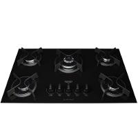 Cooktop 5 Bocas Preto Com Mesa De Vidro E Tripla Chama Dako Supreme Bivolt - 1