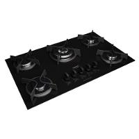 Cooktop 5 Bocas Preto Com Mesa De Vidro E Tripla Chama Dako Supreme Bivolt - 2
