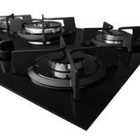 Cooktop 5 Bocas Preto Com Mesa De Vidro E Tripla Chama Dako Supreme Bivolt
