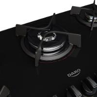 Cooktop 5 Bocas Preto Com Mesa De Vidro E Tripla Chama Dako Supreme Bivolt - 5