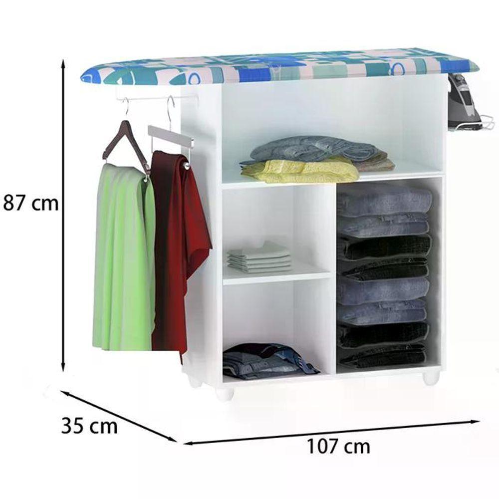 Tabua De Passar Roupas 1 Porta Mariana Branco Branco - 5