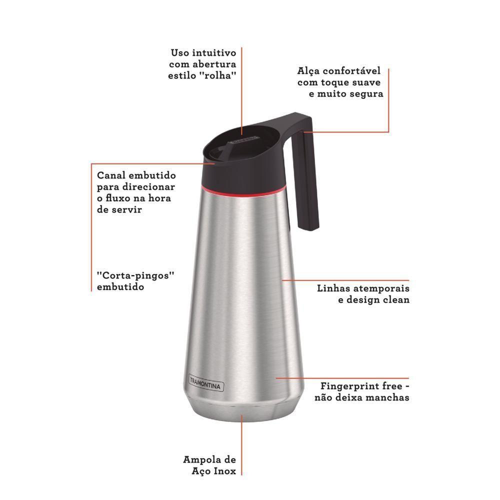Bule Térmico Tramontina Exata em Aço Inox 1 L - 7