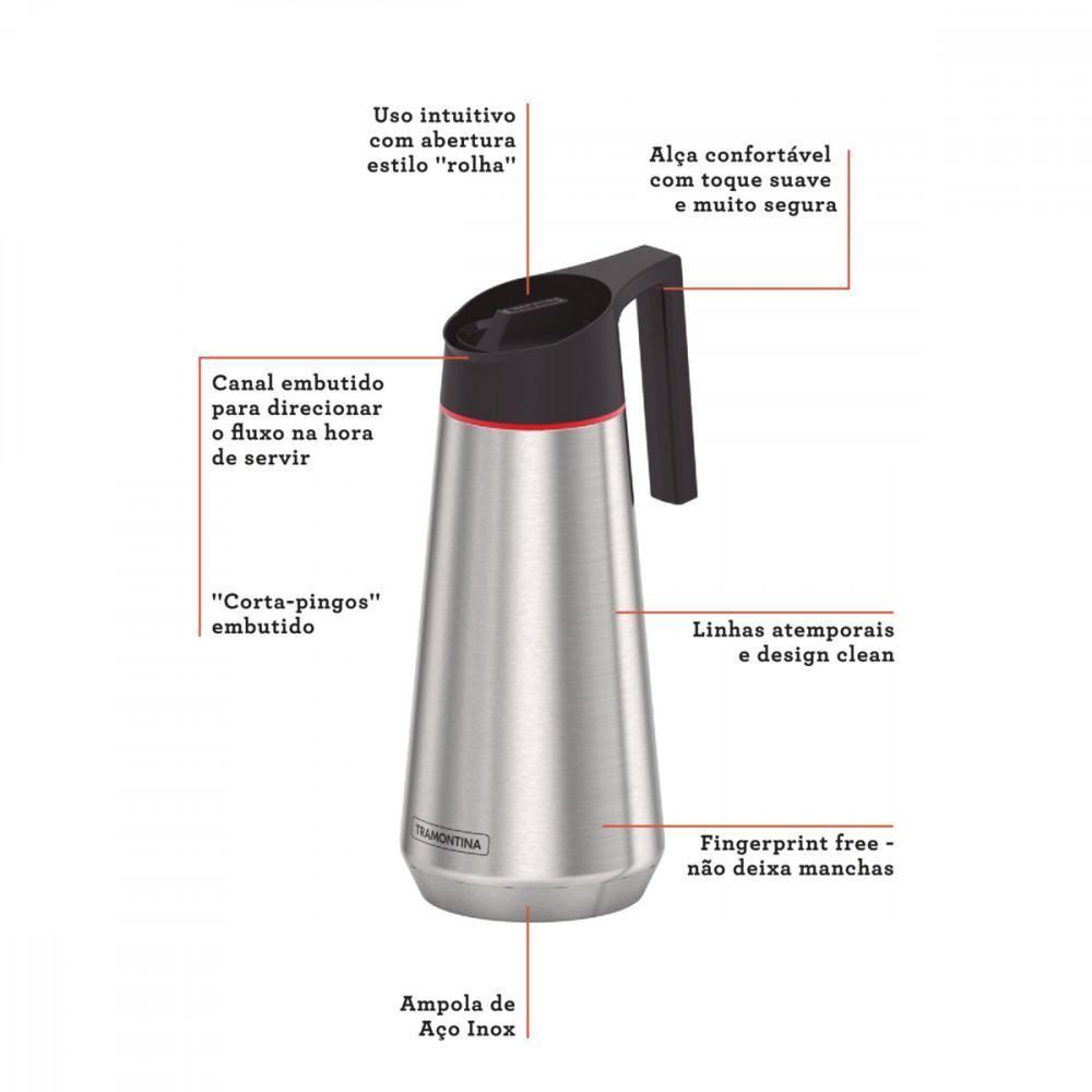 Bule Térmico Tramontina Exata em Aço Inox 1 L - 8