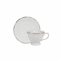 Conjunto De Xícara De Café Com Pires 06 Peças Prata - 2