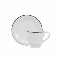 Conjunto De Xícara De Café Com Pires 06 Peças Prata - 4